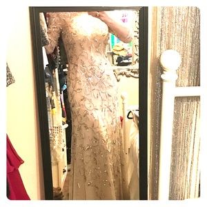 Adrianna Papell Formal Beaded Gown.